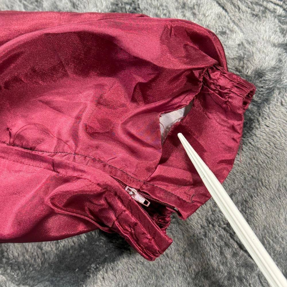 AST Sportswear Mens 5XL Maroon Nylon Tracksuit Zip Off Pants Jacket Set RN 77201 - Picture 5 of 15